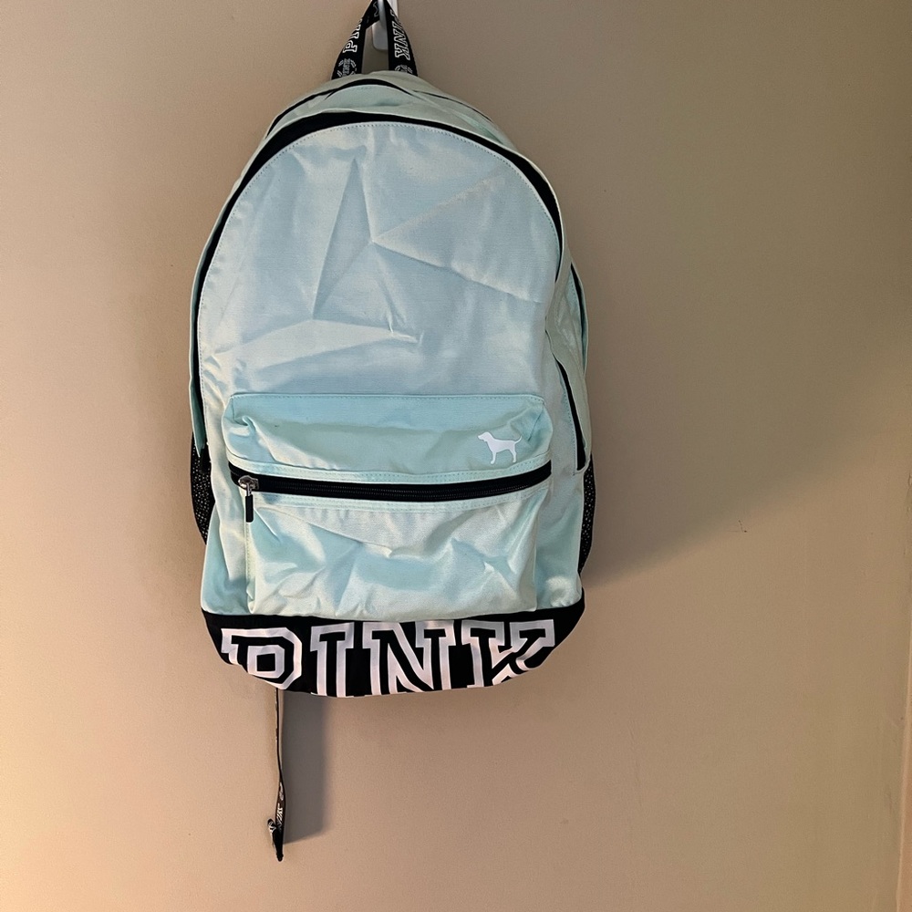 VINTAGE PINK Victoria's Secret Light Blue Backpack